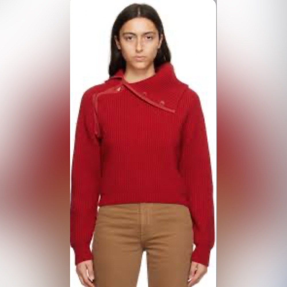JACQUEMUS 2023 Red Le Chouchou La Maille Vega Sweater Red XXS $605 Ssense